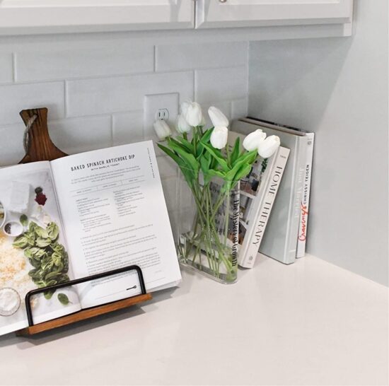 Bookend Vase for Flowers, Cute Bookshelf Decor, Unique Vase for Book Lovers, Artistic and Cultural Flavor Acrylic Vases for Home Office Decor, A Book About Flowers - Image 2