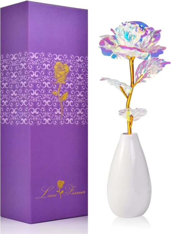 Mothers Day Mom Gifts from Daughter Son, Gifts for Mom Mother's Day, Artificial Rose Flowers First Mothers Day Mom Gifts for New Mom Grandma Wife Stepmom Mother In Law Bonus Mom, Birthday Gifts for Women