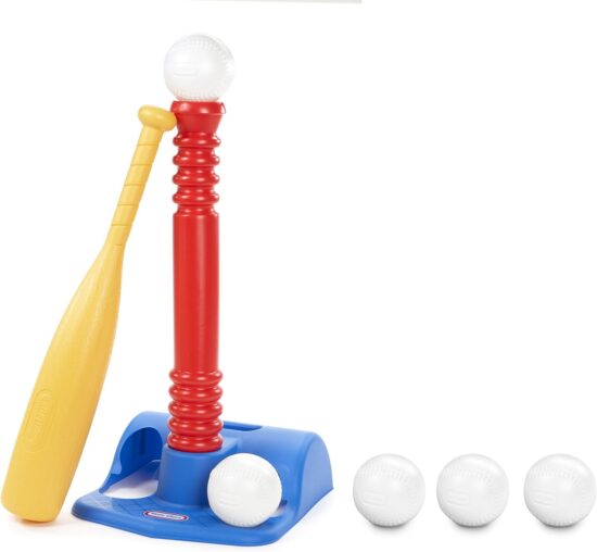 Little Tikes T-Ball Set, Red, 5 Balls, for Toddlers Ages 18+ Months