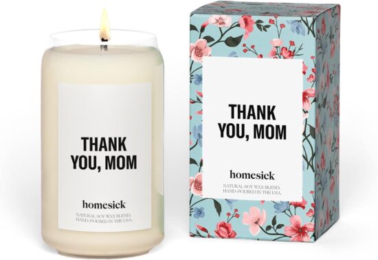 Homesick Premium Scented Candle, Thank You, Mom - Scents of Bergamot, Lavender, Sage, 13.75 oz, 60-80 Hour Burn, Natural Soy Blend Candle Home Decor, Relaxing Gratitude Candle