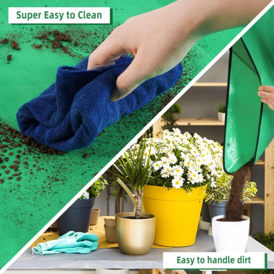 Large Repotting Mat for Plant Transplanting and Mess Control 39.5"x 31.5" Thickened Waterproof Potting Tray Succulent Potting Mat Portable Gardening Mat Plant - Image 2