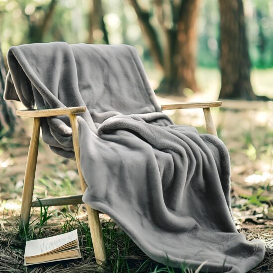 Bedsure Fleece Throw Blanket for Couch Grey - Lightweight Plush Fuzzy Cozy Soft Blankets and Throws for Sofa, 50x60 inches