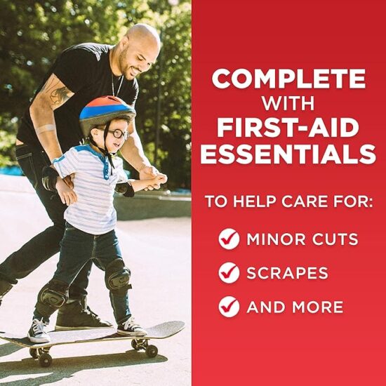 Johnson & Johnson All-Purpose Portable Compact First Aid Kit for Minor Cuts, Scrapes, Sprains & Burns - Image 2