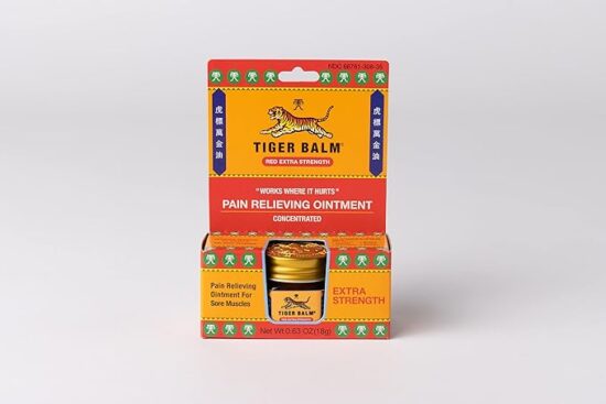 Tiger Balm Pain Relieving Ointment, Extra Strength, 0.63 Ounce, Cinnamon Yellow (Pack of 2)