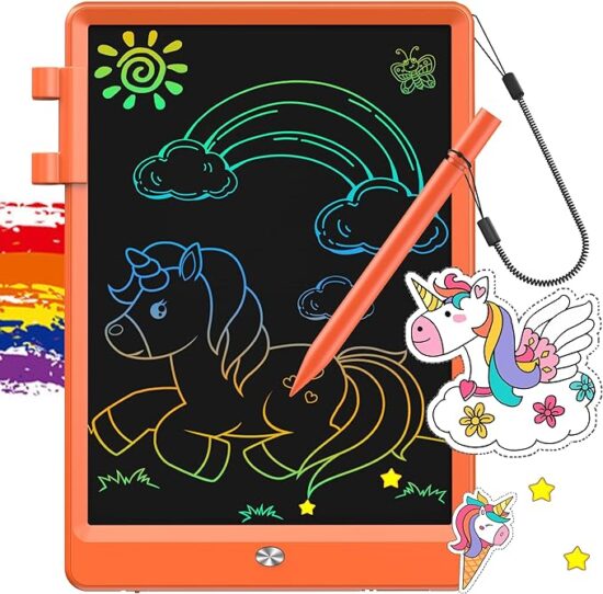 LCD Writing Tablet, Doodle Board Toys Gifts for 3-8 Year Old Girls Boys, 10 Inch Colorful Electronic Board Drawing Pad