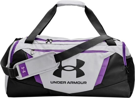 Under Armour Unisex-Adult Undeniable 5.0 Duffle, (014) Halo Gray/Provence Purple/Castlerock, Medium