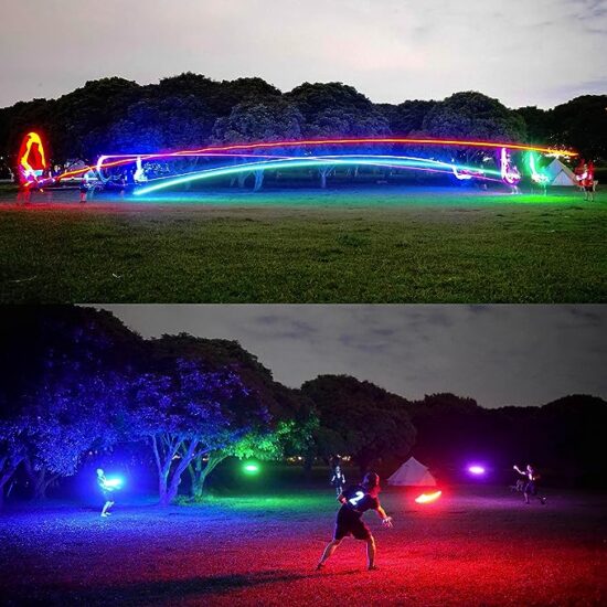TOSY Flying Disc - 16 Million Color RGB or 36 or 360 LEDs, Extremely Bright, Smart Modes, Auto Light Up, Rechargeable
