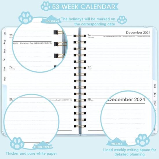 2024-2025 Planner - Weekly & Monthly Planner 2024-2025 with Tabs - Image 3